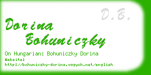 dorina bohuniczky business card